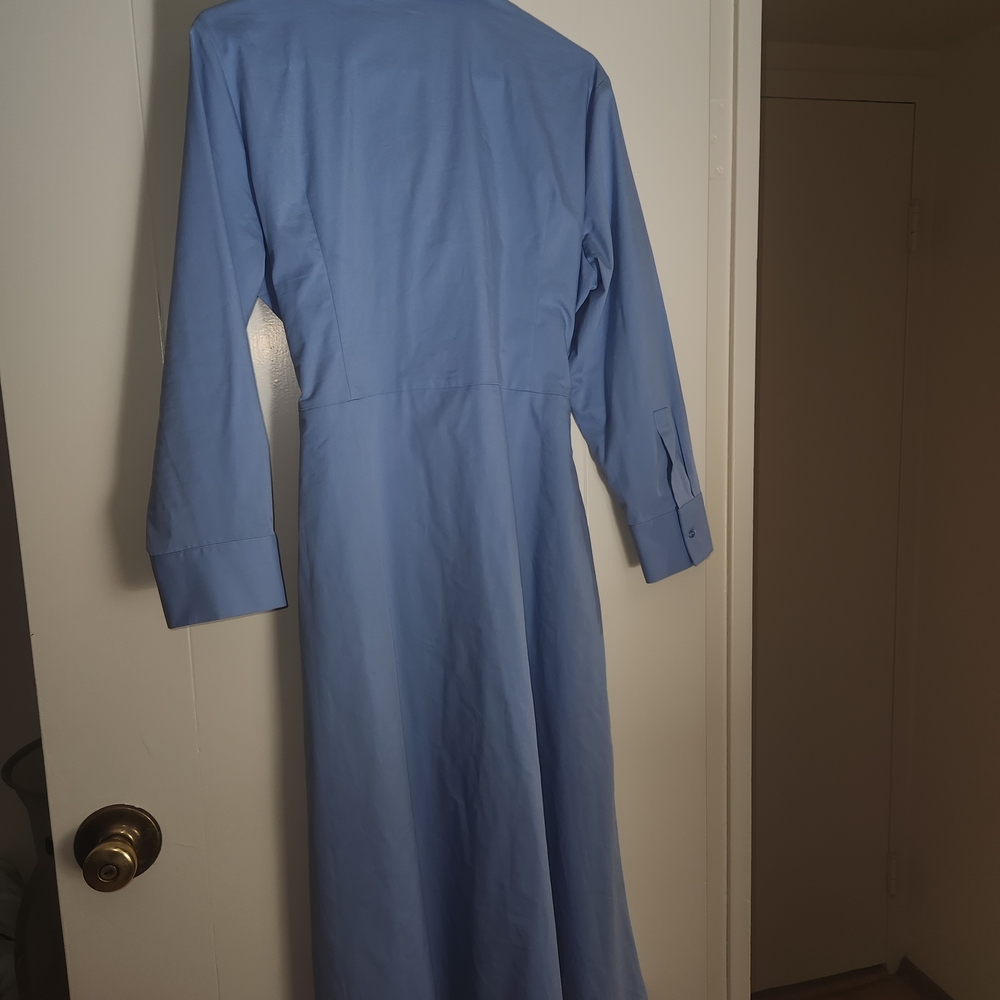 Hugo Boss Light Blue Midi Shirt Dress - Picture 2 of 3